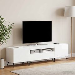 3 Τεμάχια LED Τηλεοπτική Ντουλάπα BREDA 3 τμχ. Γυαλιστερό Λευκό 3416925