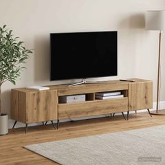 3 Τεμάχια LED Τηλεοπτική Ντουλάπα BREDA 3 τμχ. Artisan Δρυς 3416932