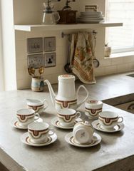 Vintage Σετ Καφέ / Τσαγιού 5 Ατόμων Pontesa (Made in Spain) - 1970s Retro