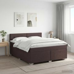 Κρεβάτι box spring με στρώμα Σκούρο Καφέ 140 x 190 cm Ύφασμα 3450477