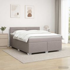 Κρεβάτι box spring με στρώμα Taupe 140 x 200 cm Ύφασμα 3450492