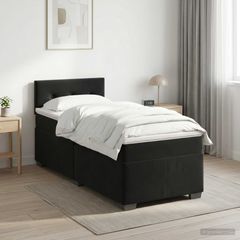 Κρεβάτι box spring με στρώμα Μαύρο 90 x 200 cm Βελούδο 3450640