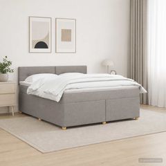 Κρεβάτι box spring με στρώμα Taupe 180 x 200 cm Ύφασμα 3451018