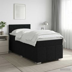 Κρεβάτι box spring με στρώμα Μαύρο 100 x 200 cm Ύφασμα 3451152