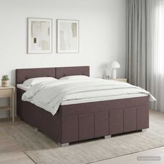 Κρεβάτι box spring με στρώμα Σκούρο Καφέ 140 x 200 cm Ύφασμα 3451230