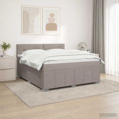 Κρεβάτι box spring με στρώμα Taupe 160 x 200 cm Ύφασμα 3451252