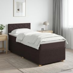 Κρεβάτι box spring με στρώμα Σκούρο Καφέ 80 x 200 cm Ύφασμα 3451345