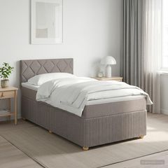 Κρεβάτι box spring με στρώμα Taupe 80 x 200 cm Ύφασμα 3451346