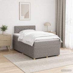 Κρεβάτι box spring με στρώμα Taupe 120 x 190 cm Ύφασμα 3451430