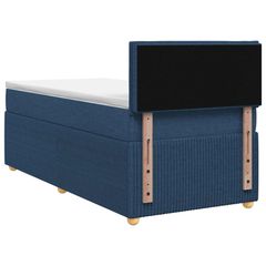 Κρεβάτι box spring με στρώμα Μπλε 90 x 190 cm Ύφασμα 3452833-thumb-8