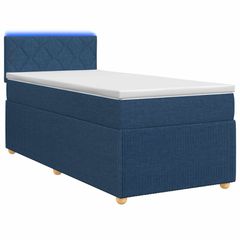 Κρεβάτι box spring με στρώμα Μπλε 90 x 190 cm Ύφασμα 3452833-thumb-1
