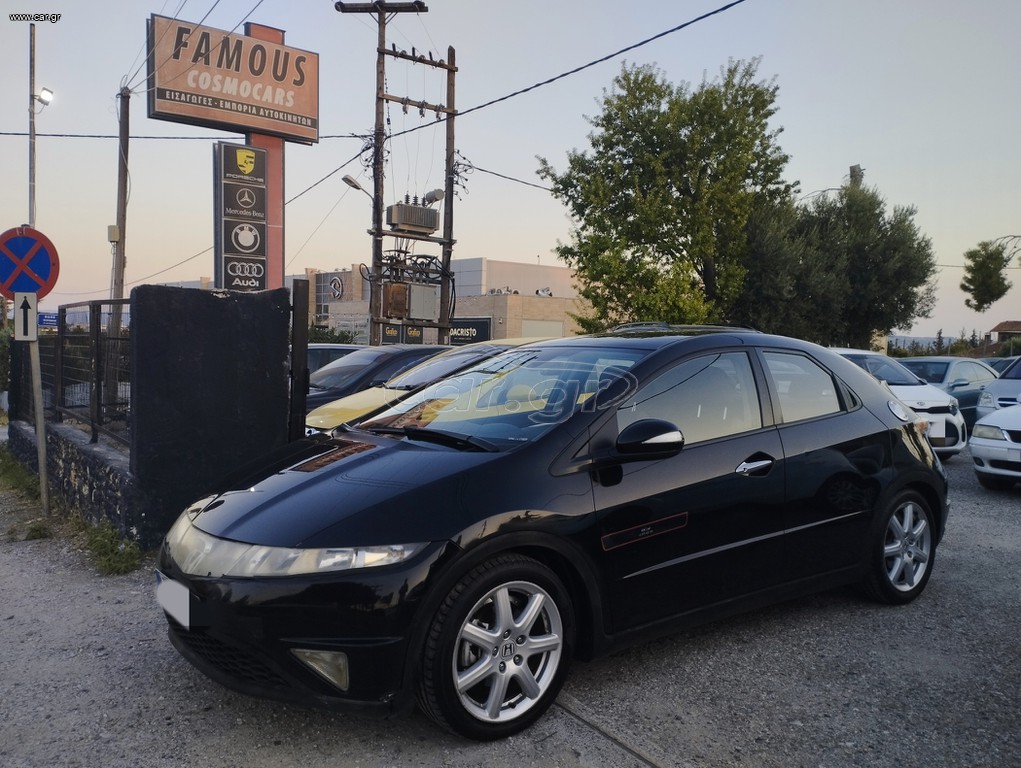Honda Civic 2008 1.8 I-VTEC 140ps, 5θυρο, Οροφή, Ελληνικό, Άριστο!