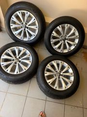 Πωλούνται ζάντες + ελαστικά Volkswagen – OEM – 17″ – 5x112