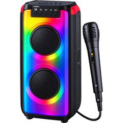 Moxom MX-SK44 Φορητό Ηχείο Bluetooth LED 2×5W με Μικρόφωνο