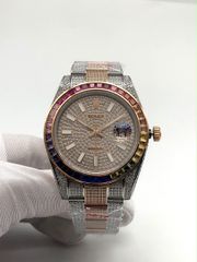 Rolex Datejust 40’ icedout Bustdown Moissante Superclone Quality Replica 1:1 Best Factory