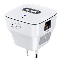 Andowl Q-A33 WiFi Repeater 300Mbps 2.4GHz με WPS & Ethernet Port White