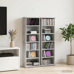 Ντουλάπα CD 2 τμχ. Γκρι Σκυροδέματος 60 x 17 x 92 εκ. 8012753
