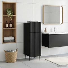 Ντουλάπι Αποθήκευσης Μπάνιου ZWOLLE Μαύρο 30 x 31 x 79,5 εκ. 896386