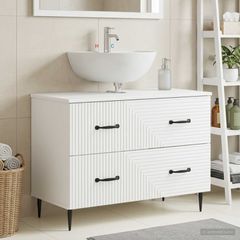 Ντουλάπα Νιπτήρα Mπάνιου HAARLEM Λευκό 82 x 41 x 58,5 εκ 896795