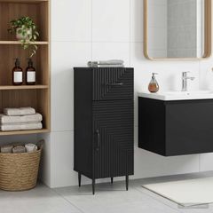 Ντουλάπι Αποθήκευσης Μπάνιου HAARLEM Μαύρο 30 x 31 x 80 εκ. 896826