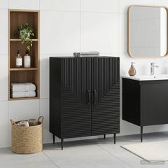 Ντουλάπι Αποθήκευσης Μπάνιου HAARLEM Μαύρο 59,5 x 31 x 80 εκ 896836
