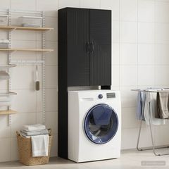 Ντουλάπα τουαλέτας HAARLEM Μαύρο 66 x 25,5 x 190 εκ. 896916