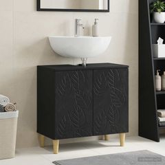 Ντουλάπα Νιπτήρα Mπάνιου DELFT Μαύρο 59,5 x 31,5 x 59 εκ. 897006