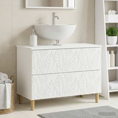 Ντουλάπα Νιπτήρα Mπάνιου DELFT Λευκό 82 x 41 x 59 εκ 897015