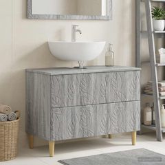 Ντουλάπα Νιπτήρα Mπάνιου DELFT Γκρι Sonoma 82 x 41 x 59 εκ 897021