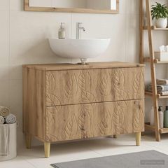 Ντουλάπα Νιπτήρα Mπάνιου DELFT Artisan Δρυς 82 x 41 x 59 εκ 897024