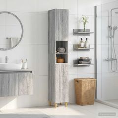 Ντουλάπι Μπάνιου με Ανοιχτό Ράφι DELFT Γκρι Sonoma 897041