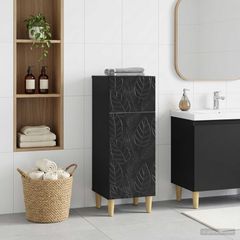Ντουλάπι Αποθήκευσης Μπάνιου DELFT Μαύρο 30 x 31 x 80 εκ. 897046