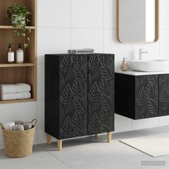 Ντουλάπι Αποθήκευσης Μπάνιου DELFT Μαύρο 59,5 x 31 x 80 εκ 897056