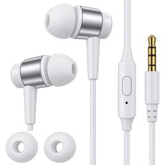 Elmcoei EV8064 Ενσύρματα Ακουστικά In-Ear με Μικρόφωνο & Jack 3.5mm Λευκά