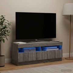 Ντουλάπα LED Τηλεόρασης Γκρι Sonoma Επεξεργασμένο Ξύλο 897431