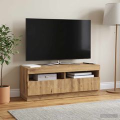 Ντουλάπα LED Τηλεόρασης Artisan Δρυς Επεξεργασμένο Ξύλο 897434