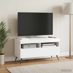 Ντουλάπα LED Τηλεόρασης BREDA Γυαλιστερό Λευκό 897659