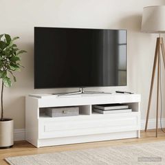Ντουλάπα LED Τηλεόρασης Γυαλιστερό Λευκό Επεξεργασμένο Ξύλο 897869