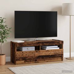 Ντουλάπα LED Τηλεόρασης Παλαιωμένο ξύλο Επεξεργασμένο Ξύλο 897873