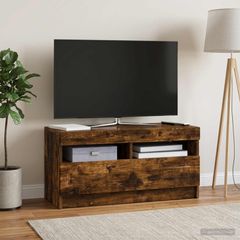 Ντουλάπα LED Τηλεόρασης Καπνισμένο Ξύλο Δρυός 897880