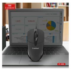 Earldom KM2 Ενσύρματο Ποντίκι Μαύρο-thumb-2