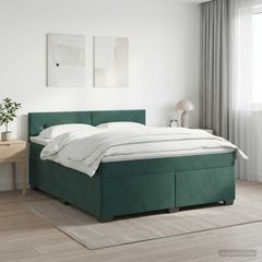 Κρεβάτι box spring με στρώμα Σκούρο Πράσινο 160 x 200 cm 3450749
