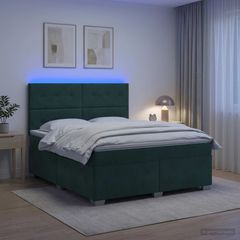 Κρεβάτι box spring με στρώμα Σκούρο Πράσινο 160 x 200 cm 3455141
