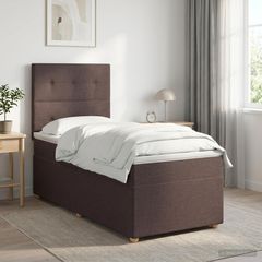 Κρεβάτι box spring με στρώμα Σκούρο Καφέ 80 x 200 cm Ύφασμα 3455220