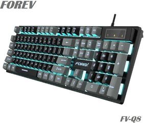 Forev FV-Q8 Gaming Μηχανικό Πληκτρολόγιο με RGB φωτισμό (Αγγλικό US) Γκρι