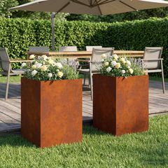 Γλάστρα Κήπου 2 τμχ. Σκ rusty 50 x 50 x 75 cm 8005399