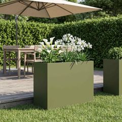 Γλάστρα Κήπου Λαδί 60 x 30 x 40 εκ. Ψυχρής έλασης χάλυβας 8005560
