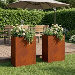 Γλάστρα Κήπου 2 τμχ. Σκ rusty 50 x 30 x 75 εκ 8005553