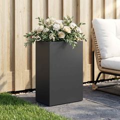Γλάστρα Κήπου Μαύρο 40 x 30 x 75 cm Ψυχρής έλασης χάλυβας 8005498