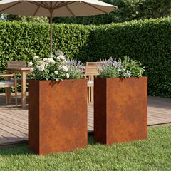 Γλάστρα Κήπου 2 τμχ. Σκ rusty 50 x 20 x 75 εκ. 8005469